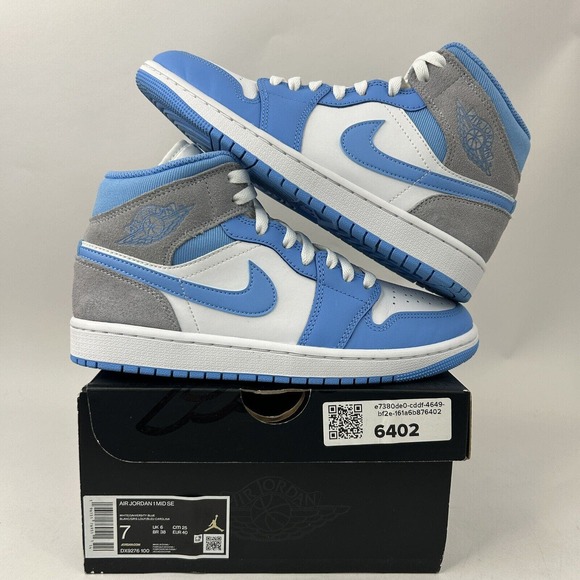 Jordan Shoes - Nike Shoes Air Jordan 1 Mid SE Retro “University Blue/UNC” 2024